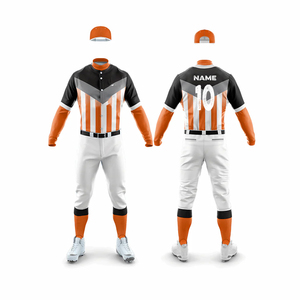Ensemble Maillot de Baseball Personnalisé Homme Vert et Noir avec Pantalon Blanc – Anti-humidité, Manches Courtes, Boutons, Uniforme Adulte Rayé Sublimé - Product Image 2