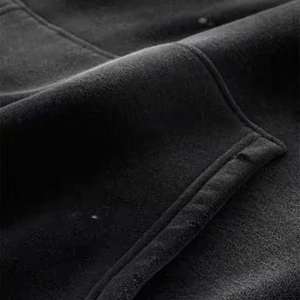 Sweat à capuche personnalisé pour homme, style vintage, effet vieilli, délavé à l'acide, en coton épais French Terry, effet soleil, coupe oversize, à carreaux sur le devant - Product Image 4