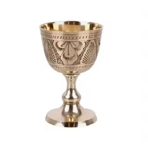 Gobelet à vin en métal de luxe, calice finement gravé, coupe à boire vintage, vaisselle élégante pour bar, centre de table de mariage - Product Image 4