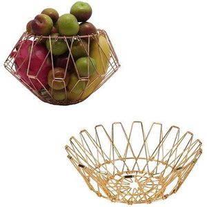 Premium Metal Fruit Basket For Kitchen Countertop Storage Decorative Wire Fruit Bowl For Home Dining <b>Table</b> Organizer Display - Product Image 5