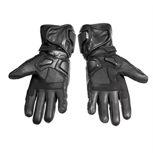 Gants en cuir pour hommes, gants de cyclisme d'hiver imperméables avec fermeture à boucle, respirants, compatibles avec les écrans tactiles - Product Image 1