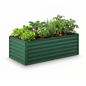 Bacs de jardin rectangulaires surélevés en acier galvanisé pour extérieur, idéaux pour patio et jardin GB003 - Product Image 1
