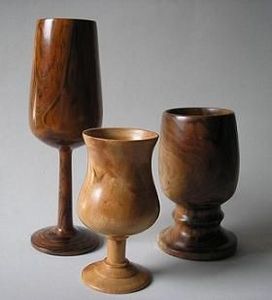Ensemble de gobelets à vin en bois faits à la main, design classique, incassables, lavables au lave-vaisselle, écologiques, pour les fêtes - Product Image 2