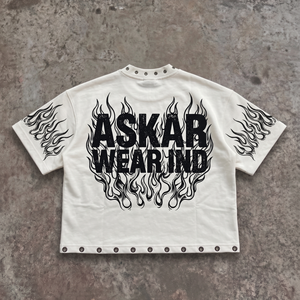 เสื้อยืดครอปโอเวอร์ไซส์ผู้ชาย แขนสั้น คอกลม ระบายอากาศได้ดี ผลิตจากผ้าฝ้ายออร์แกนิคที่ยั่งยืน แฟชั่นแนวสตรีท - Product Image 4