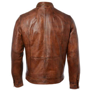 Chaqueta de cuero genuino de alta calidad para hombre a precio asequible, chaqueta de cuero para hombre. - Product Image 6