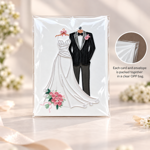 Carte de vœux élégante pour mariés, en quilling, vente en gros, faite à la main, artistique, carte cadeau de mariage, fabricant de papeterie - Product Image 6