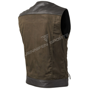 Chaleco de Cuero Personalizado para Motocicleta, Estilo Casual de Invierno para Hombre, Resistente, con Logotipo OEM Disponible, Venta al Por Mayor - Product Image 4