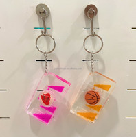 Llavero Divertido con Burbuja Líquida en Movimiento, Forma 3D, Acrílico Duradero Multicolor, Impresión UV