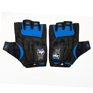 Gants de musculation professionnels bleus et noirs avec rembourrage amélioré de la paume |   Poignée antidérapante de qualité supérieure pour un équipement de musculation ultime - Product Image 3