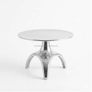 Luxury Polished Metal Wedding Cake Riser • Fine Dining Catering Presentation Base - Product Image 6