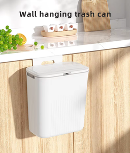 Wall Mounted Garbage Can Household Kitchen Living Room Hanging Trash <b>Bin</b> Space Saving Waste Container with Lid Durable PlasticPP - Product Image 6