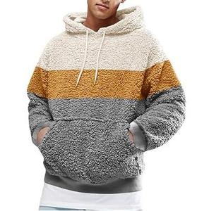 Sweat-shirt à capuche zippé en polaire vert pour homme, vêtement d'hiver décontracté, coupe classique, veste en sherpa - Product Image 2