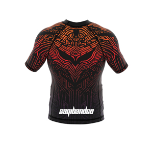 Rashguard de compression MMA unisexe, design personnalisable, extensible, séchage rapide, léger, 160g, polyester respirant, ajusté, BJJ - Product Image 4