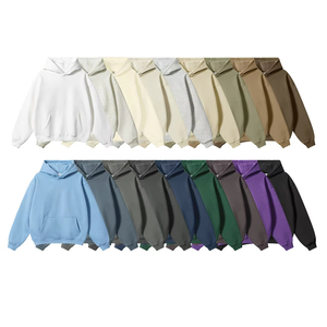 Vente en gros de sweats à capuche unisexes en molleton lourd 320 g/m², 100 % coton, personnalisables, respirants, décontractés, avec impression numérique du logo sur le devant - Product Image 2