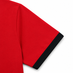 Custom Mens 100% Cotton Solid Knitted <b>Ringer</b> <b>T</b>-<b>Shirt</b> Contrast Collar Sleeve Cuff Graphic Printed Short Sleeve OEM Wholesale - Product Image 4