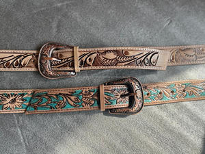 Nueva correa de bolsa de repuesto pintada a mano de cuero genuino Real con ajustadores correa de guitarra/cámara desmontable personalizada occidental - Product Image 6