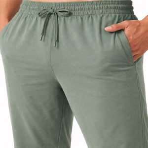 Pantalon de survêtement en toile pour homme à taille haute élastique, respirant, en polyester, pour l'entraînement sportif, avec cordon de serrage réglable - Product Image 5