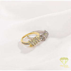Anillo de Plata de Ley 925 con Diamantes de Moissanita en Múltiples Filas, Joyería de Lujo para Minoristas, Venta al Por Mayor - Product Image 6