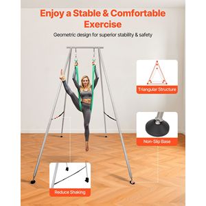 Supporto per Yoga da 9,6 piedi con Struttura Triangolare, Carico Massimo 250 kg, per Swing, Aerial Rig, Aerial Silk e Accessori Yoga - Product Image 4