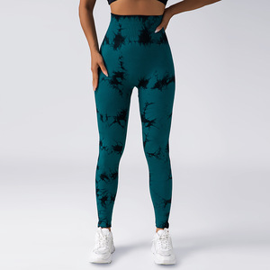 New Tie Dye Seamless High Waisted Workout Gym Fitness <b>Leggings</b> for Women Scrunch <b>Butt</b> <b>Lifting</b> Yoga Gym Athletic Pants - Product Image 2