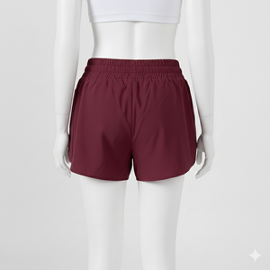 Shorts Deportivos de Cintura Alta Elásticos y Transpirables para Mujer, Corte Regular, Primavera-Verano 2022, Estilo Americano - Product Image 2