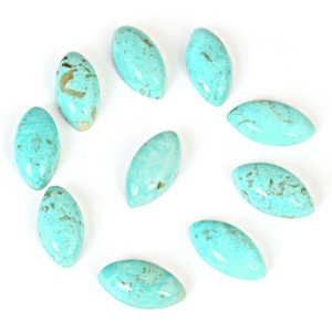 Fabricante Indio, Novedad 2026, Última Tendencia, Turquesa Natural, Corte Marquesa, Cabujones Sueltos, Piedras Preciosas para la Elaboración de Joyas - Product Image 1