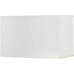 Paralume Rettangolare Contemporaneo in Tessuto di Lino Bianco - Design Moderno per Interni Urbani - Product Image 1