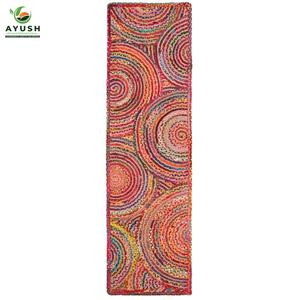 Tapis de couloir long en jute avec fibres de coton intégrées et support antidérapant pour hôtels et couloirs - Product Image 3