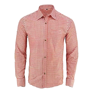 Chemises pour hommes en coton 100% anti-boulochage à manches longues, à carreaux, décontractées, grandes tailles, personnalisées par le fabricant, pour l'automne - Product Image 1