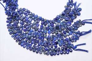 Cuentas de lapislázuli natural AAA en forma de pera, lisas, de 7x12 mm, cuentas de piedra preciosa de lapislázuli, hilo de 10 pulgadas, cuentas de lapislázuli en forma de pera para la fabricación de joyería. - Product Image 4