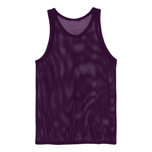 Débardeur unisexe en maille, col rond, sans manches, bleu marine uni, respirant, en polyester, gilet d'été, coupe régulière pour adulte - Product Image 4