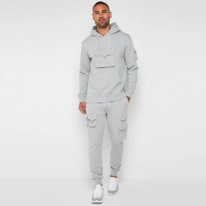 Men's Oversized Hooded Collar Tracksuits Custom Logo Printed Polyester/Cotton Fleece Heavyweight Breathable Winter Solid Casual - Product Image 3