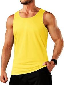 Camiseta sin mangas informal de punto liso transpirable 100% algodón verde para hombre STELLAR 120g con logo frontal y cuello redondo - Product Image 1