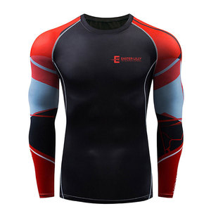 Rashguard pour homme à manches longues, nouveau design, en vente en ligne, service OEM, vêtements de fitness pour homme. - Product Image 1