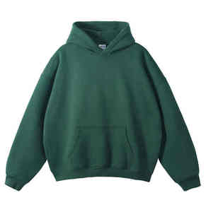 Sudadera con capucha extragrande de algodón grueso, estilo urbano, hombros caídos, corte holgado, lisa, para hombre y mujer - Product Image 3