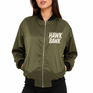 Chaqueta Bomber Casual para Mujer, Clásica, de Manga Larga con Cierre, Ropa Contemporánea, Chaqueta Bomber con Cierre Completo para un Estilo de Vida Moderno - Product Image 1
