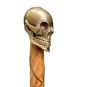 Canne de marche pliante en bois artisanale, style steampunk vintage, décorative, pour cosplay, sport, remise de diplôme, Noël, Halloween - Product Image 1