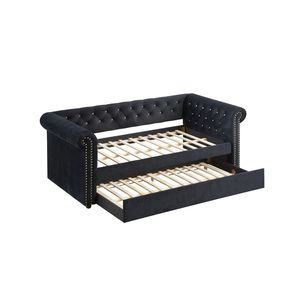 Lussuoso Divano Letto Moderno con Bottoni Decorativi e Design Elegante, con Letto Estraibile per Soggiorno - Product Image 4