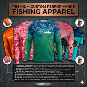 Camisetas Personalizadas para Equipos de Pesca con Logotipos de Patrocinadores, Nombres de Jugadores e Impresión Profesional por Sublimación para Eventos de Campeonato - Product Image 4