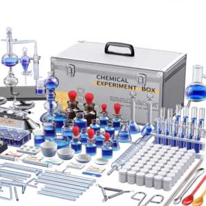 Matériel de laboratoire de <span class=keywords><strong>chimie</strong></span>, ensemble complet, kit de <span class=keywords><strong>chimie</strong></span> pour collèges et lycées, boîte d'expériences avec réactifs, support en fer, dispositif de distillation - Product Image 1