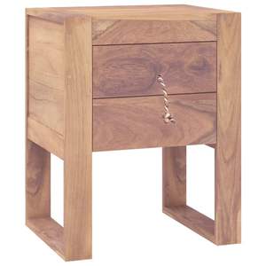 Table de chevet en teck massif naturel - Product Image 2