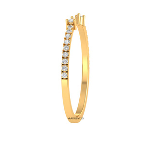 Women's Yellow Gold Rhodium Plated Diamond <b>Ring</b> Round Brilliant Cut Luxury Style Engagement Party Gift Jewelry - Product Image 3