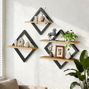 Estantes de pared de madera de mango y estantes flotantes OEM personalizados al por mayor |   Aqdus Saleem India - Product Image 5