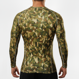 Oem Blank Surf Sports Rashguard Printed <b>Compression</b> <b>Shirt</b> Long Sleeve Mma Custom Logo Polyester Sublimation Rash Guard for Men - Product Image 6