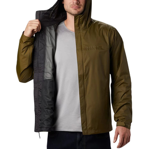 Men's Olive Green Waterproof Regular Fit Zipper Closure Casual Outdoor Wear Polyester Shell Coach Jacket Is Available For Sale - Product Image 2