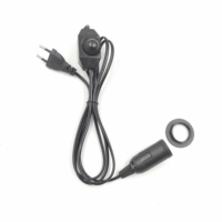 Douille E14 avec interrupteur, support de lampe en PVC, prise UE, accessoires pour lustre et lampe de table, cordon et câble