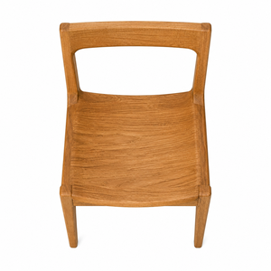 Chaise de salle à manger scandinave en teck massif, dossier ouvert, siège ergonomique, écologique, imperméable, durable, moderne, pour la maison et le bureau - Product Image 3