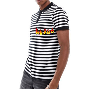 Polo de sport ajusté pour homme en coton 100% couleur unie, logo personnalisé, respirant, manches courtes, t-shirt décontracté – Vente en gros - Product Image 1
