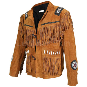 High Performance Western Fringe <b>Suede</b> Leather <b>Jacket</b> Retro Cowboy Fashion <b>Jacket</b> Manufacturer Bulk Supply - Product Image 4