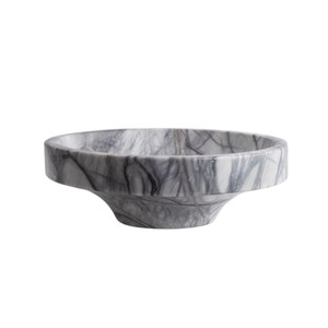 Meilleure Vente : Bol sur piétement en marbre blanc, bol à fruits en pierre naturelle sur pied, centre de table moderne, bol de service décoratif - Product Image 2